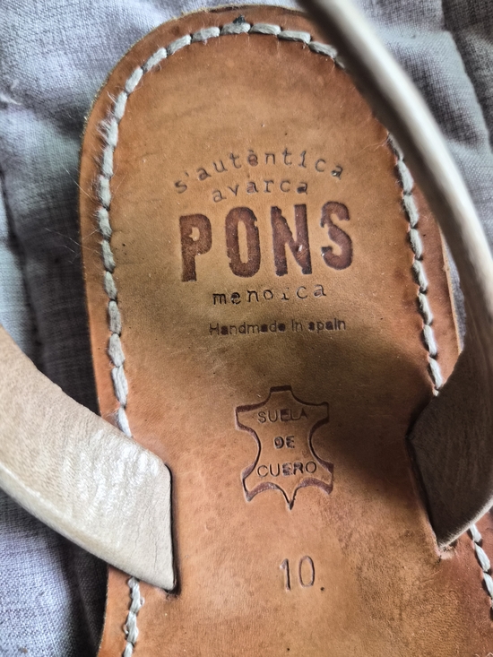 Pons Shoes - PONS Leather Avarca Sandals in Tan